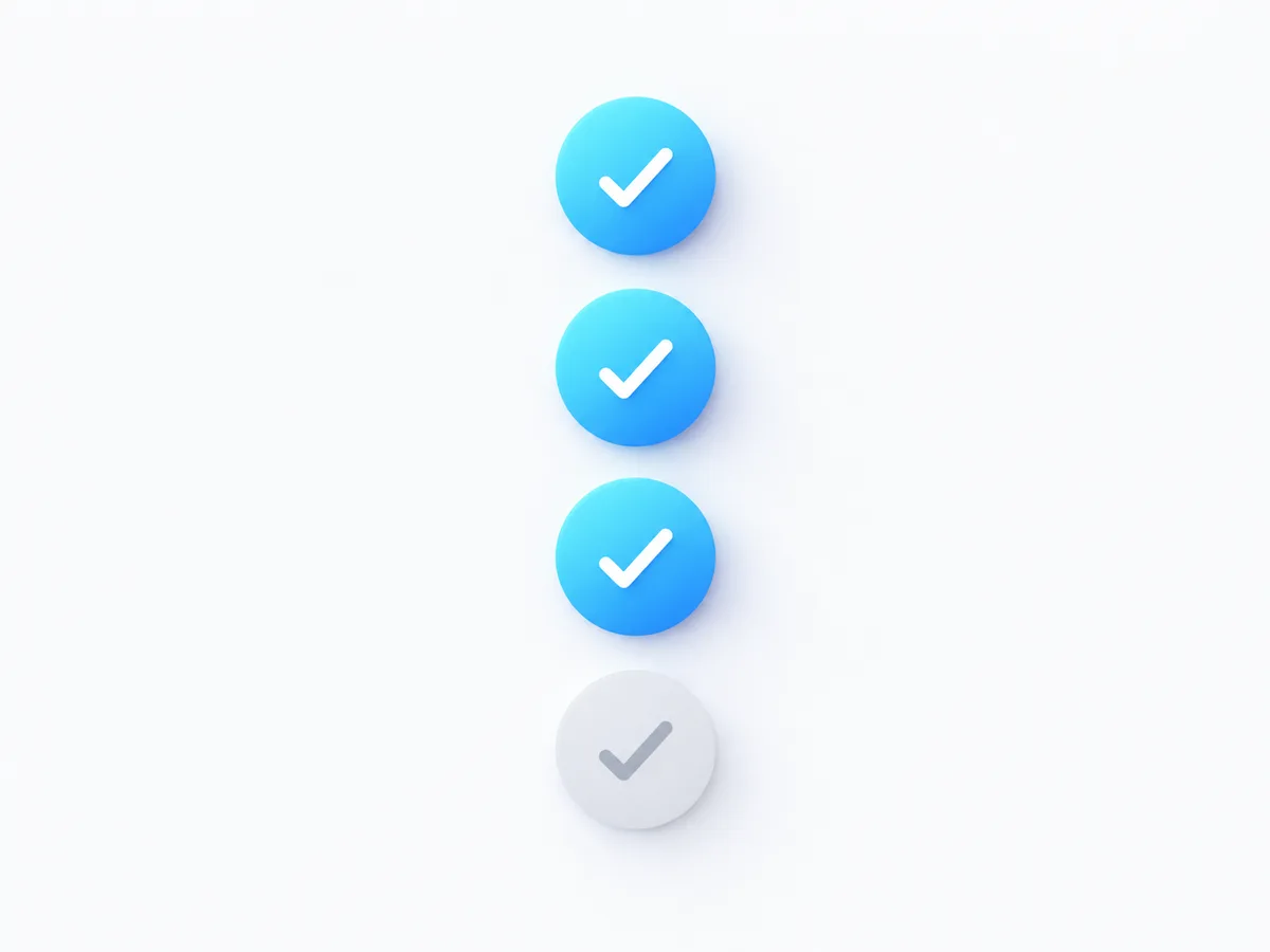 Illustration: abgehakte Punkte einer Pflege-Checkliste